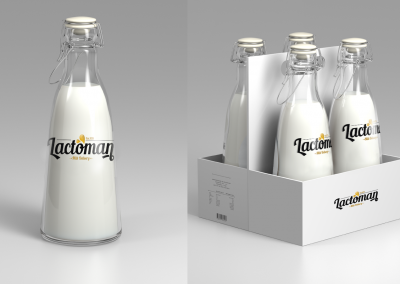 Branding & Identity Design for Lactoman – a milk/dairy delivery service