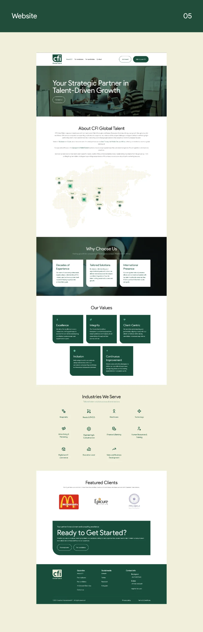 International Responsible Recruitment Agency website design