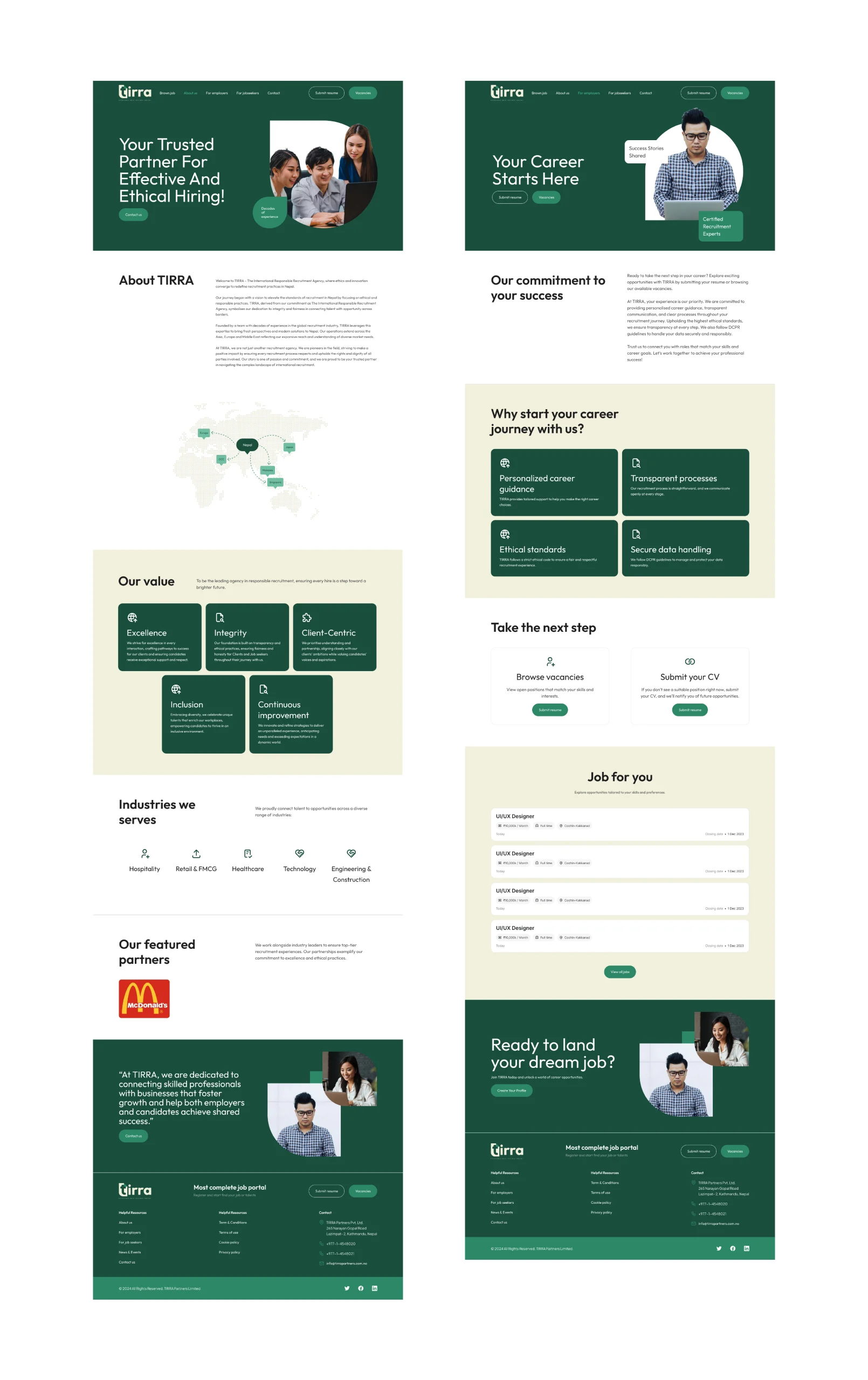 International Responsible Recruitment Agency website design