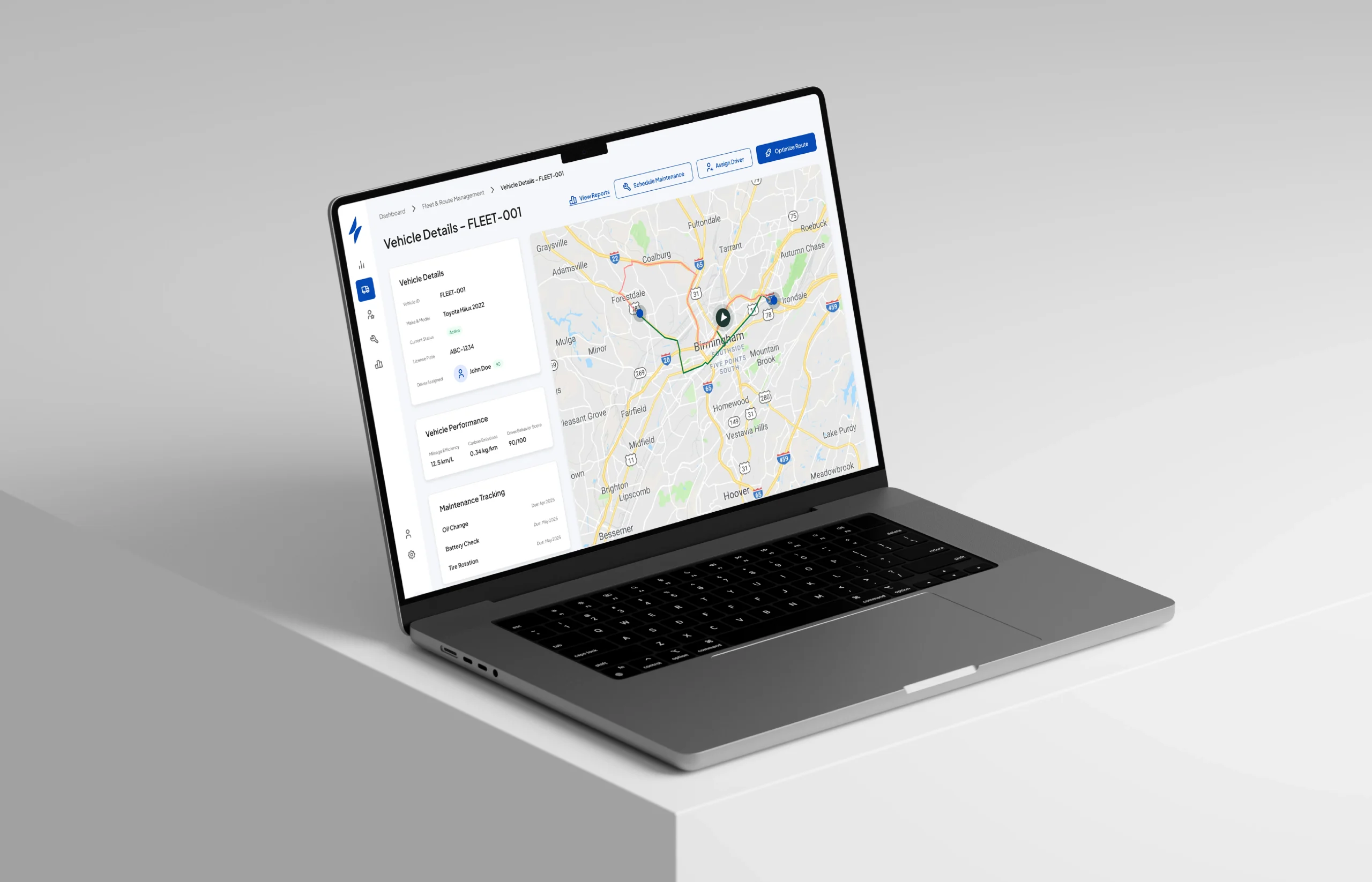 Fleet management platform for Ecovate