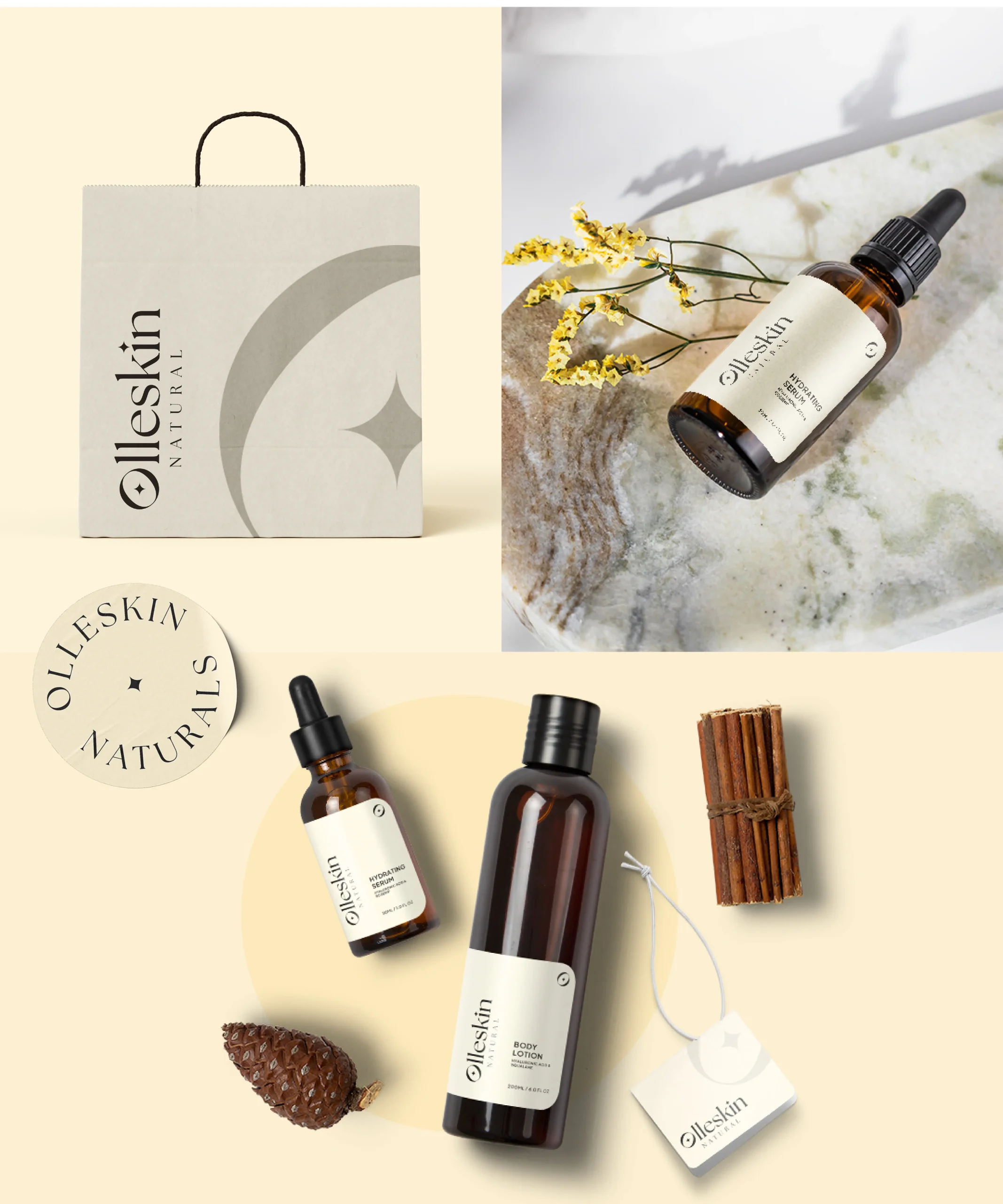 Olleskin natural — Luxury Skincare Identity & Packaging