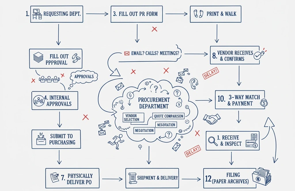 old manual procurement process