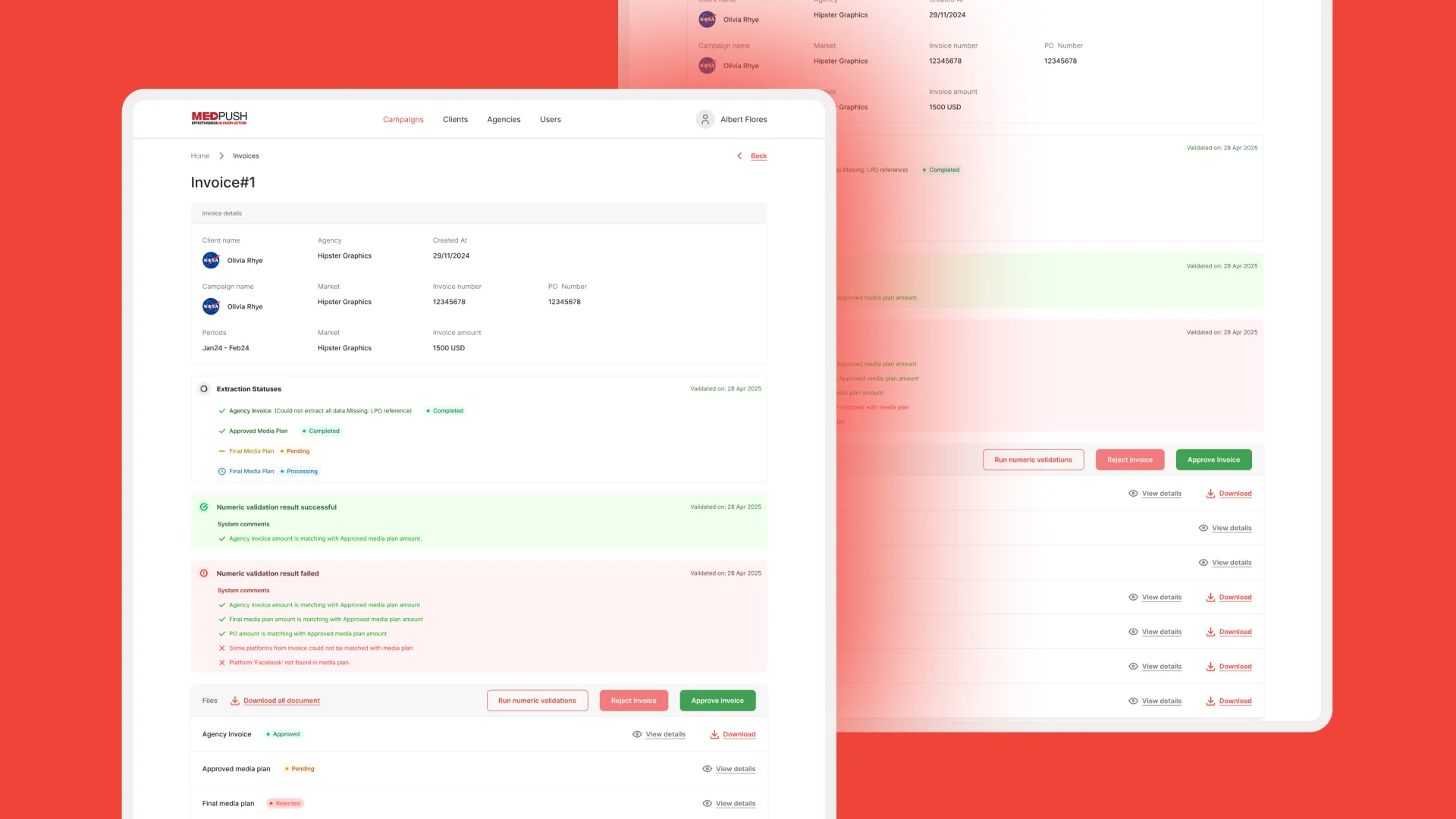 AI validation interface